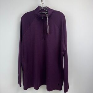Smartwool Classic Base Layer Thermal Merino Quarter Zip Men's 3XL Purple Heather